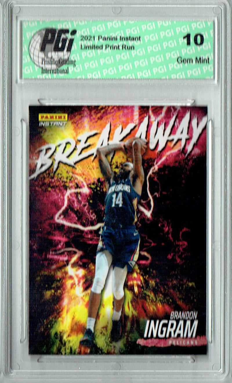 Brandon Ingram 2021 Panini Instant #B9 Breakaway 1/2819 Rare Trading Card PGI 10