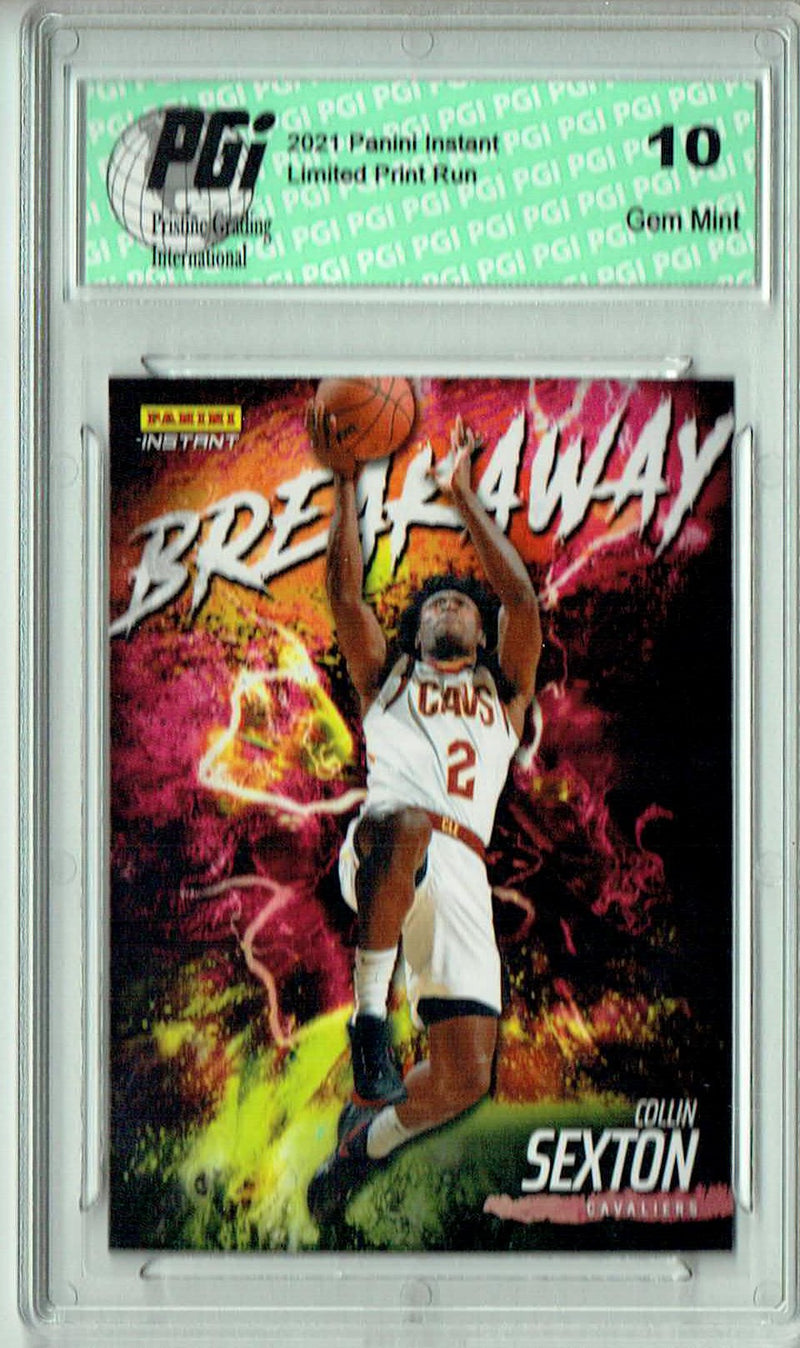 Collin Sexton 2021 Panini Instant #B15 Breakaway 1/2819 Rare Trading Card PGI 10