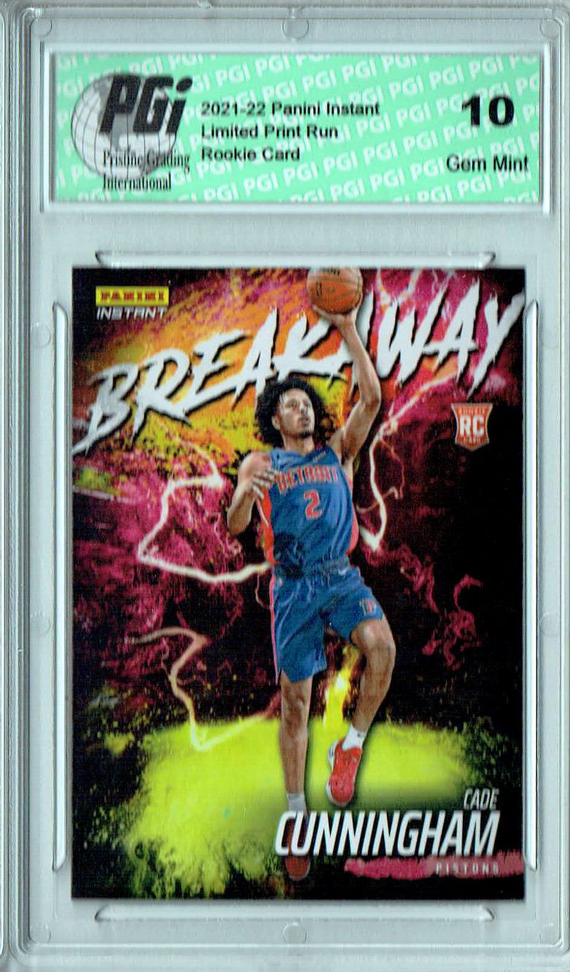 Cade Cunningham 2021 Panini Instant #B21 Breakaway 1/2819 Rookie Card PGI 10