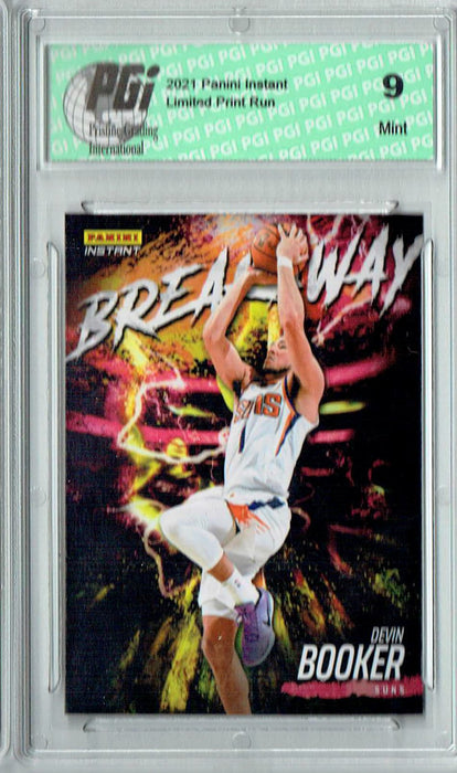 PGI 9 Devin Booker 2021 Panini Instant #B4 Breakaway 1/2819 Rare Trading Card