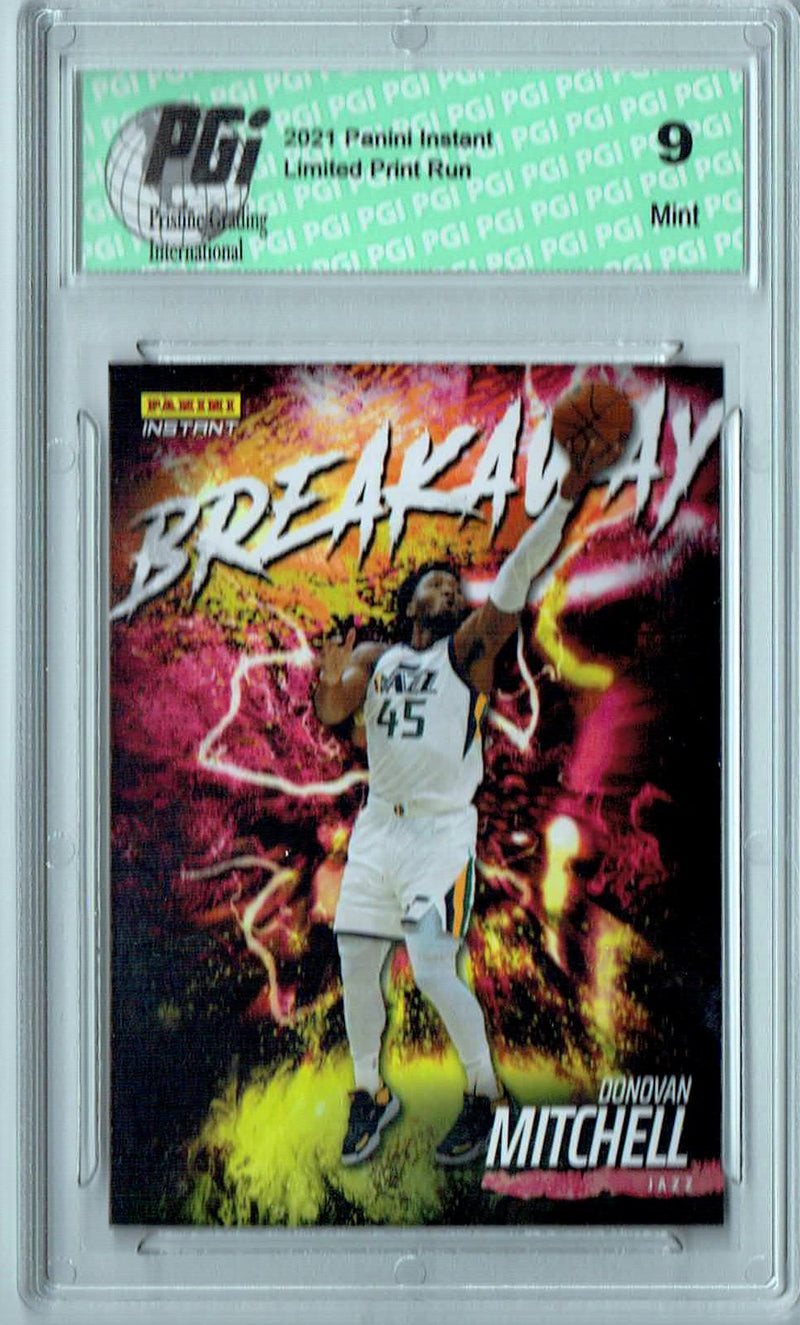 PGI 9 Donovan Mitchell 2021 Panini Instant #B6 Breakaway 1/2819  Trading Card