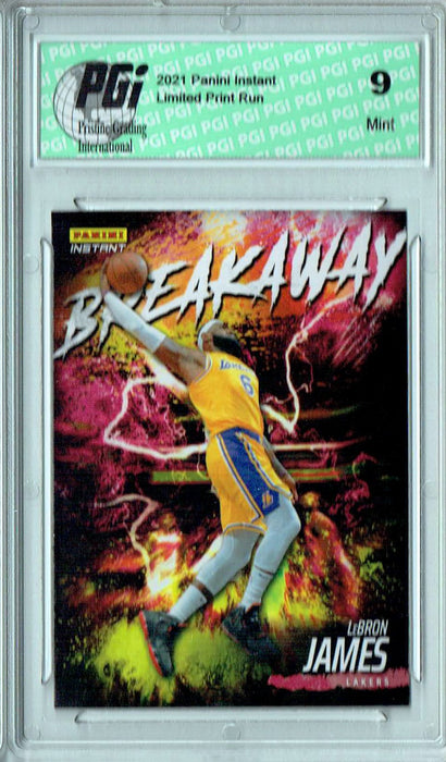 PGI 9 LeBron James 2021 Panini Instant #B17 Breakaway 1/2819 Rare Trading Card