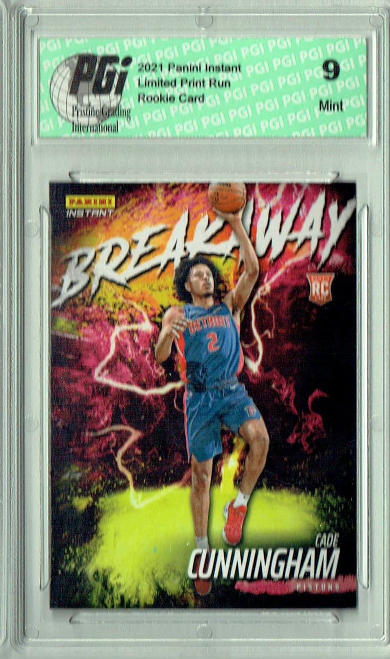 PGI 9 Cade Cunningham 2021 Panini Instant #B21 Breakaway 1/2819 Rookie Card