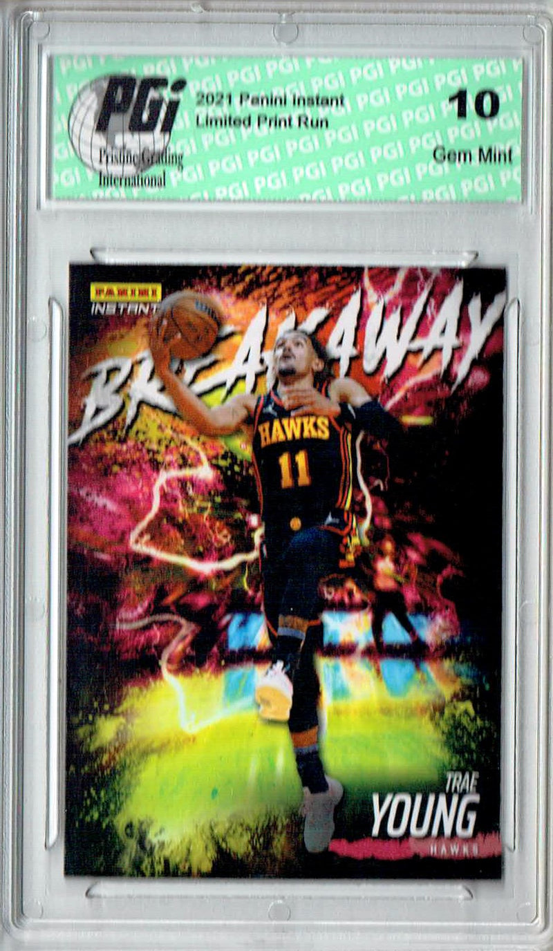 Trae Young 2021 Panini Instant #B8 Breakaway 1/2819 Rare Trading Card PGI 10