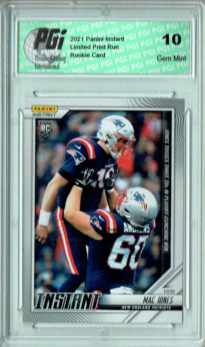 Mac Jones 2021 Panini Instant #160 1 of 1706 Made Rookie Card PGI 10