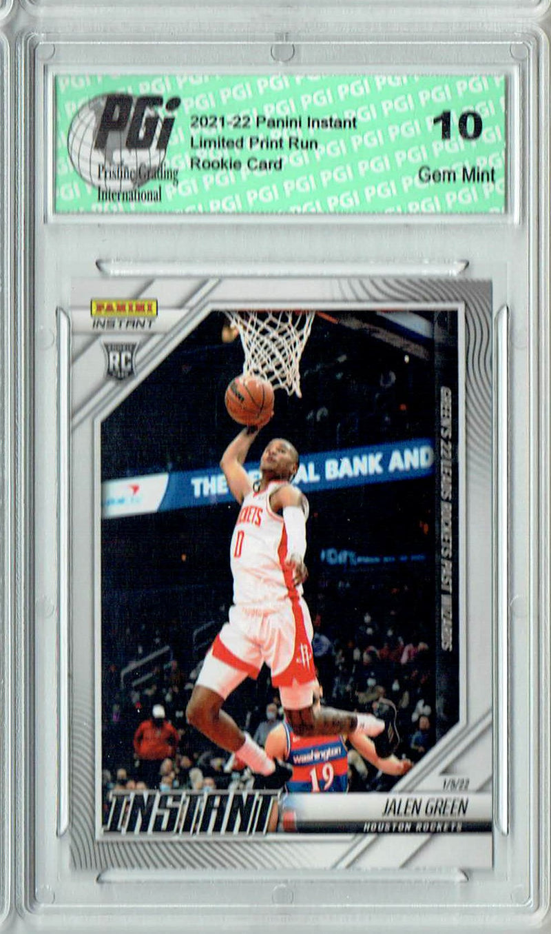 Jalen Green 2021 Panini Instant #87 Tiny Print Run: 1/348 Rookie Card PGI 10