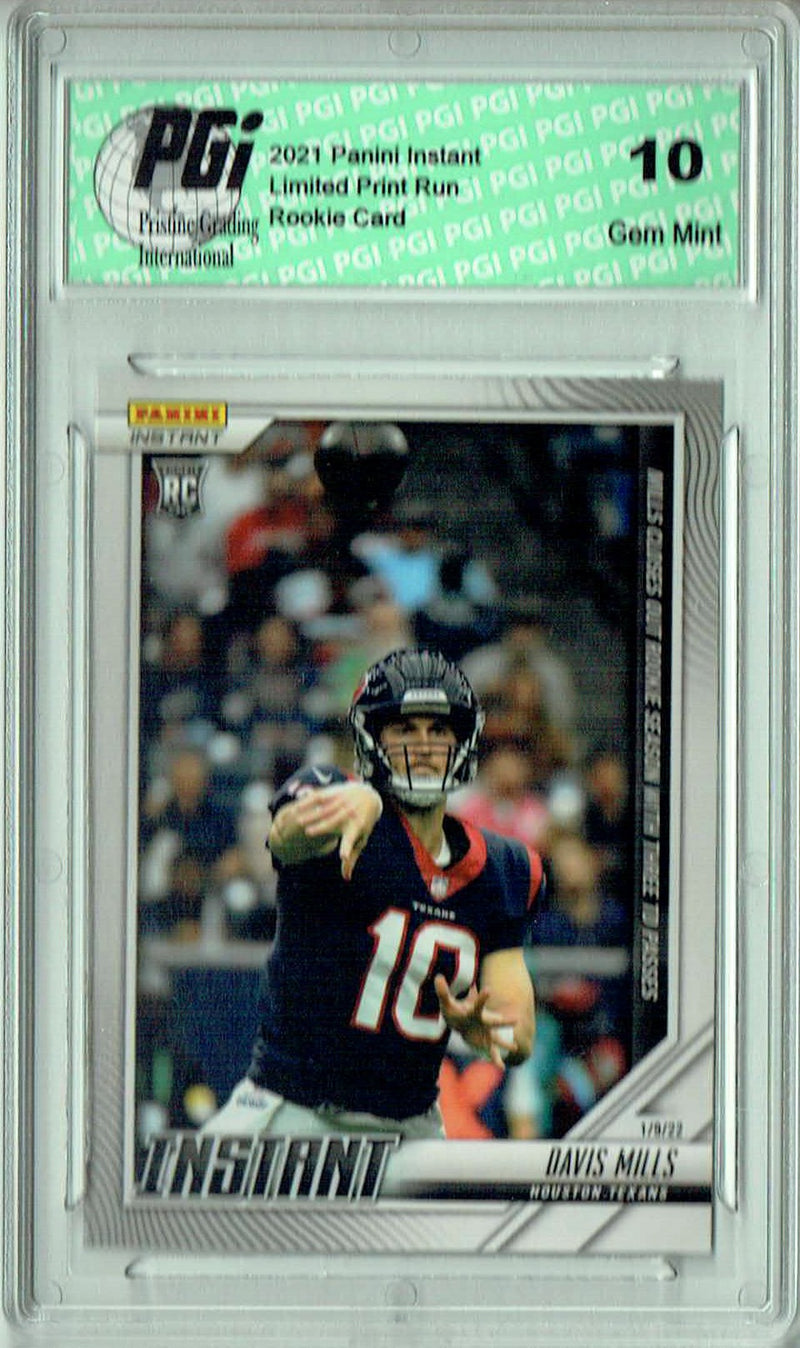 Davis Mills 2021 Panini Instant #174 1 of 233 Made Rookie Card PGI 10