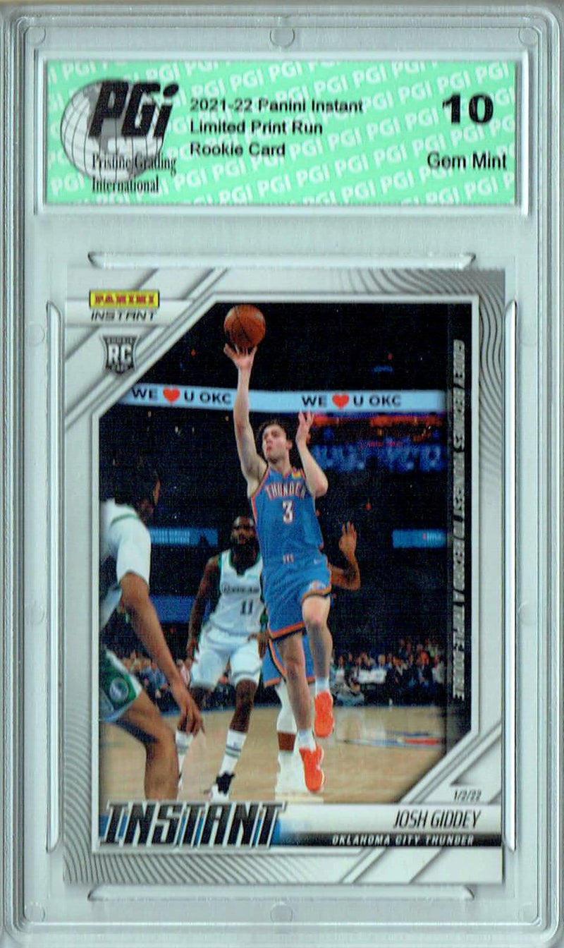 Josh Giddey 2021 Panini Instant #85 Only 847 Ever Made! Rookie Card PGI 10