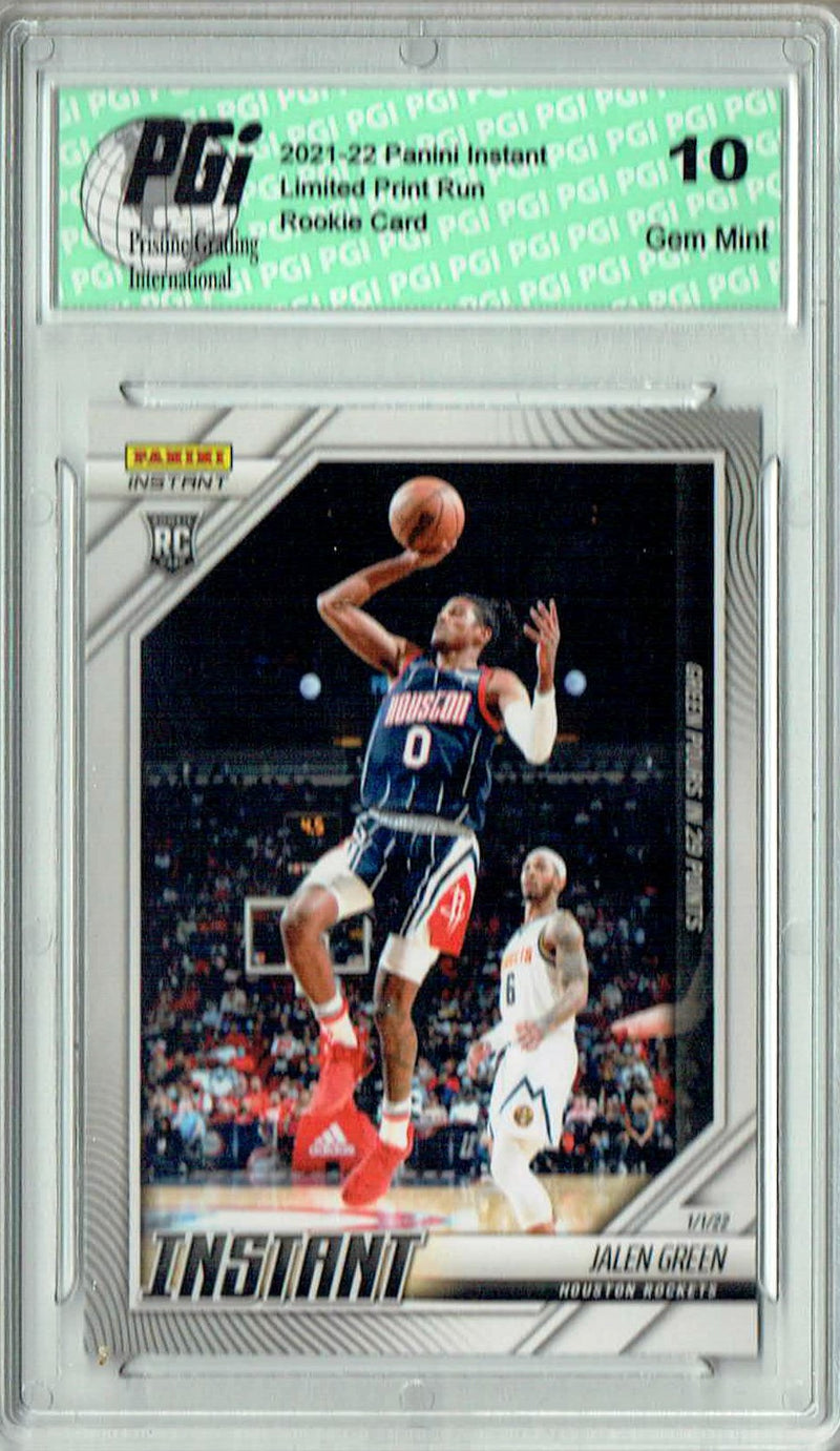Jalen Green 2021 Panini Instant #82 Low Print Run: 1/270 Rookie Card PGI 10