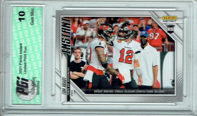Tom Brady 2021 Panini Instant #178 1 of 753 Made Rare Trading Card PGI 10