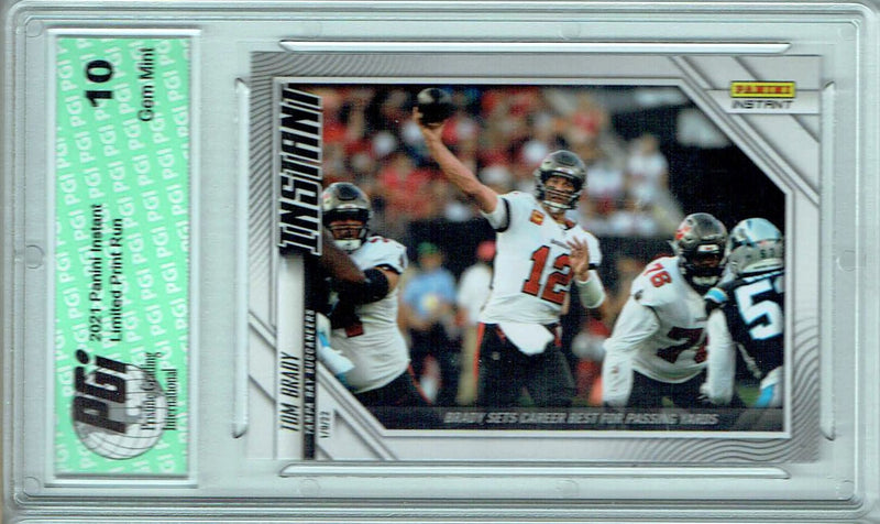 Tom Brady 2021 Panini Instant #179 1 of 498 Made Rare Trading Card PGI 10