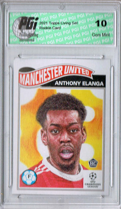 Anthony Elanga 2021 Topps Living Set #432 Print Run: 3,382 Rookie Card PGI 10