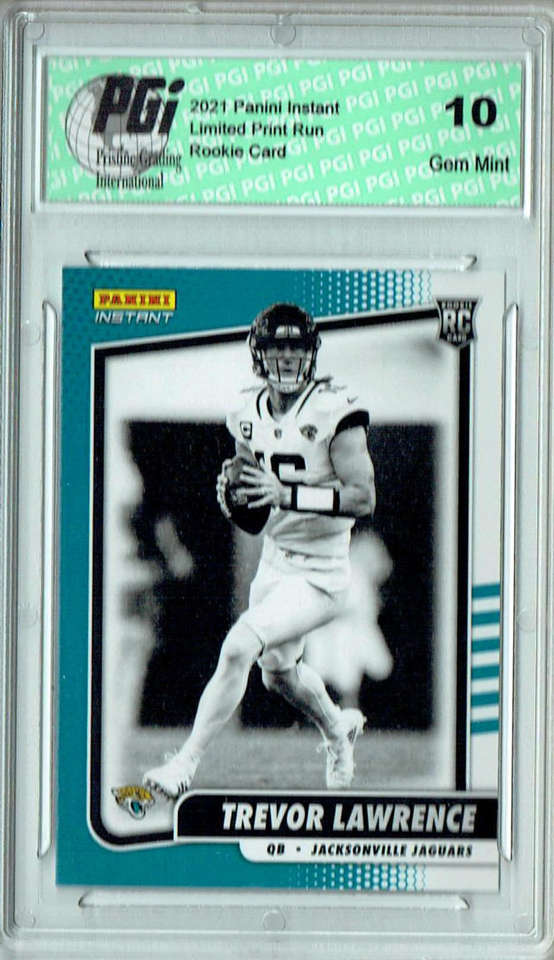 Trevor Lawrence 2021 Panini Instant #BW1 Black & White 1/2728 Rookie Card PGI 10