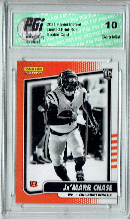 Ja'Marr Chase 2021 Panini Instant #BW5 Black & White 1/2728 Rookie Card PGI 10