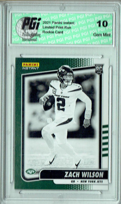 Zach Wilson 2021 Panini Instant #BW2 Black & White 1/2728 Rookie Card PGI 10