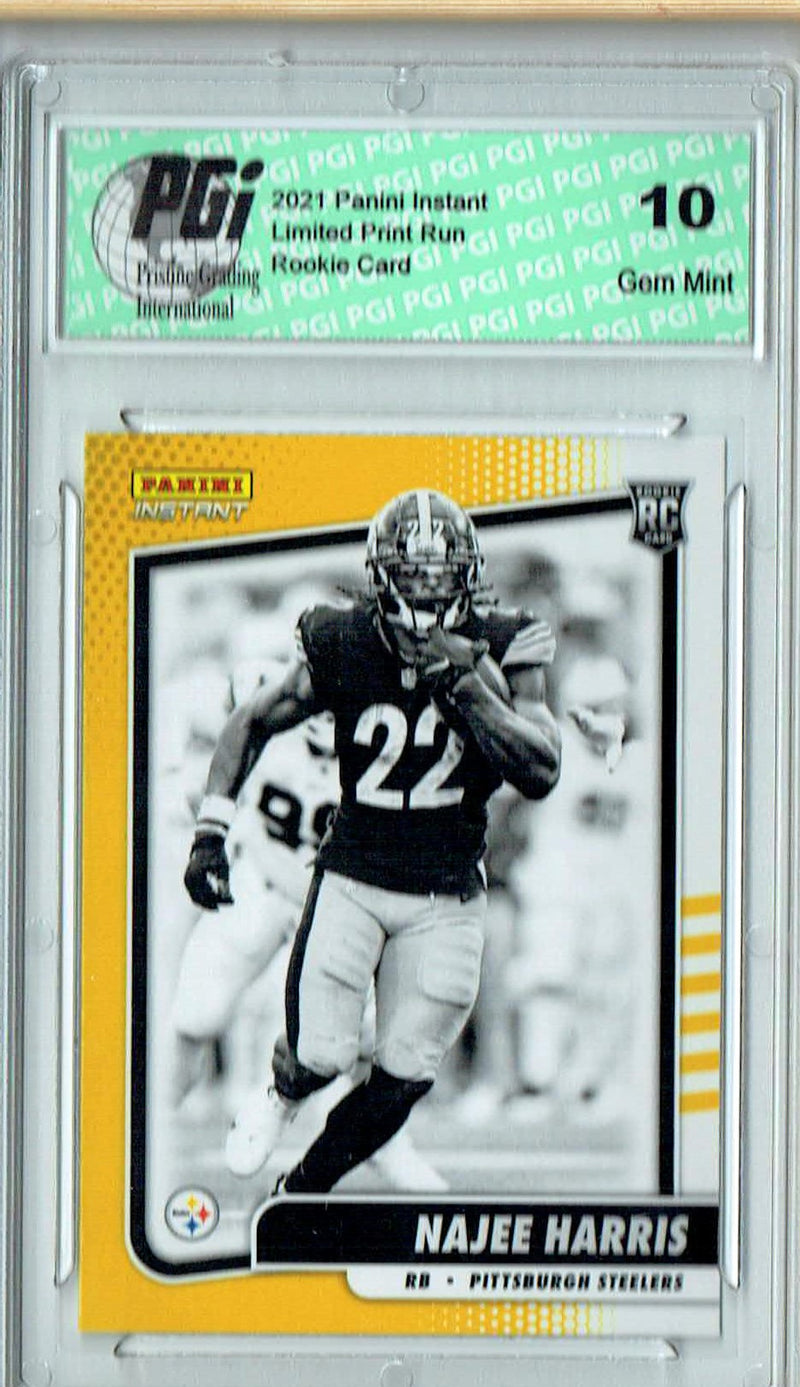 Najee Harris 2021 Panini Instant #BW11 Black & White 1/2728 Rookie Card PGI 10