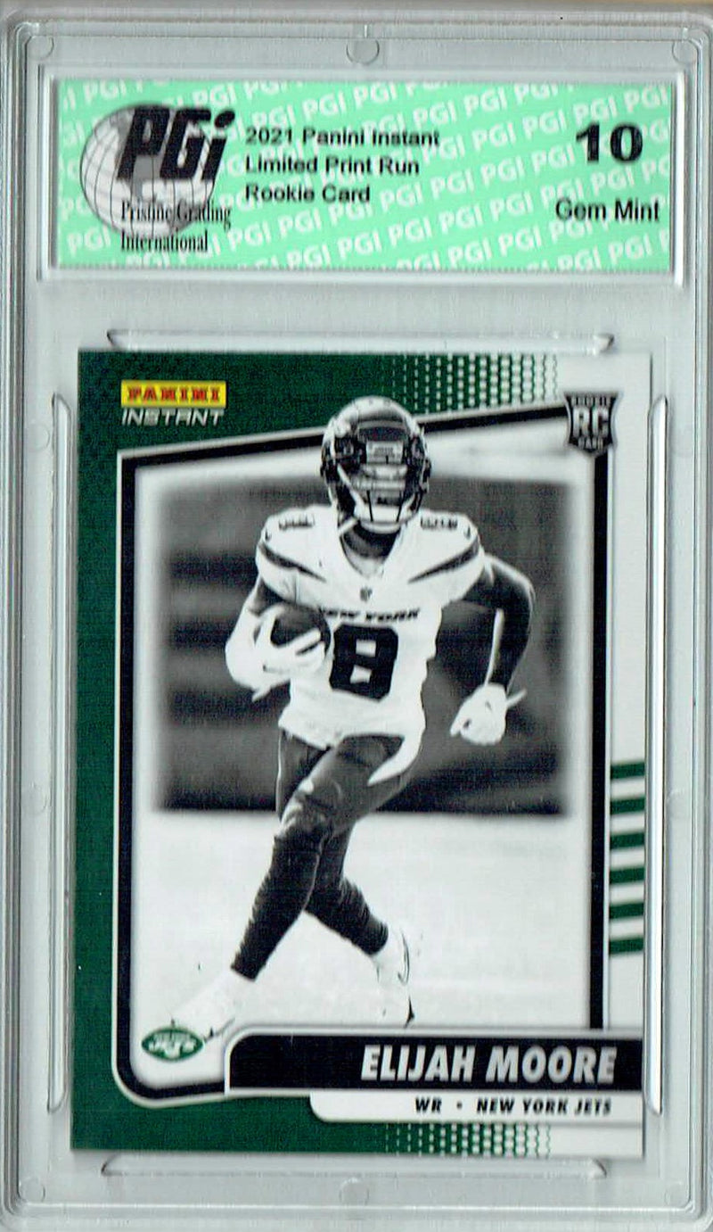 Elijah Moore 2021 Panini Instant #BW14 Black & White 1/2728 Rookie Card PGI 10