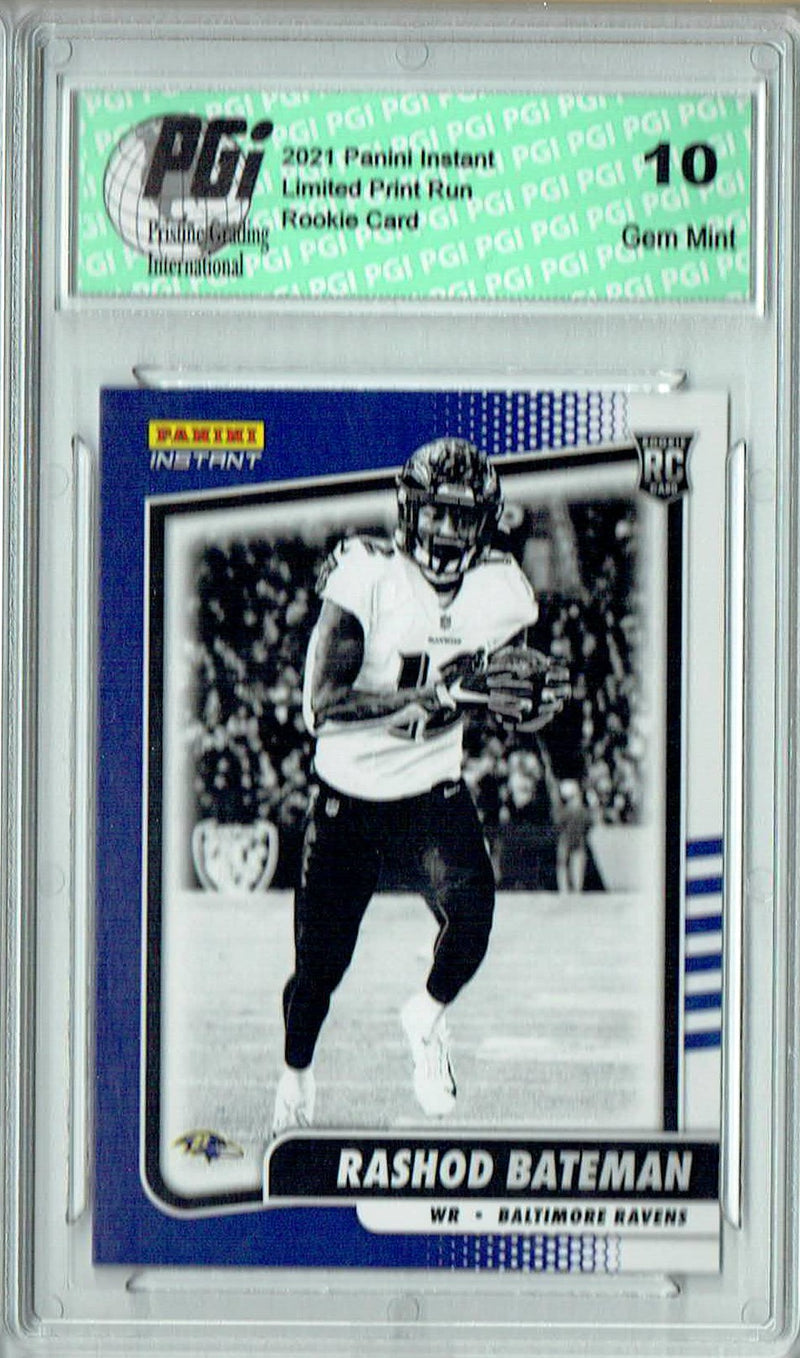 Rashod Bateman 2021 Panini Instant #BW13 Black & White 1/2728 Rookie Card PGI 10