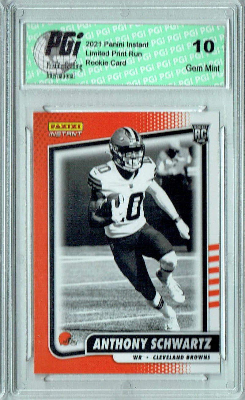 Anthony Schwartz 2021 Panini Instant #BW27 Black/White 1/2728 Rookie Card PGI 10