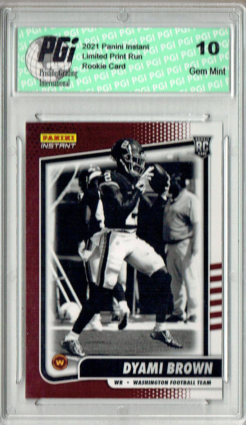 Dyami Brown 2021 Panini Instant #BW24 Black & White 1/2728 Rookie Card PGI 10