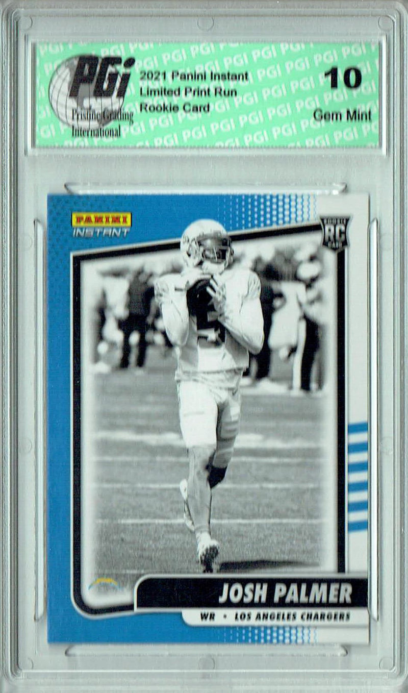 Josh Palmer 2021 Panini Instant #BW23 Black & White 1/2728 Rookie Card PGI 10