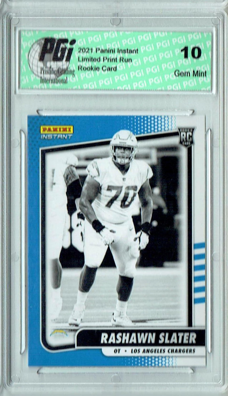 Rashawn Slater 2021 Panini Instant #BW36 Black & White 1/2728 Rookie Card PGI 10
