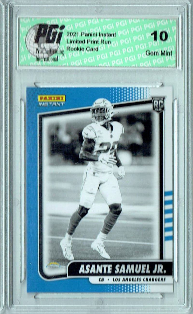 Asante Samuel Jr. 2021 Panini Instant BW37 Black/White 1/2728 Rookie Card PGI 10