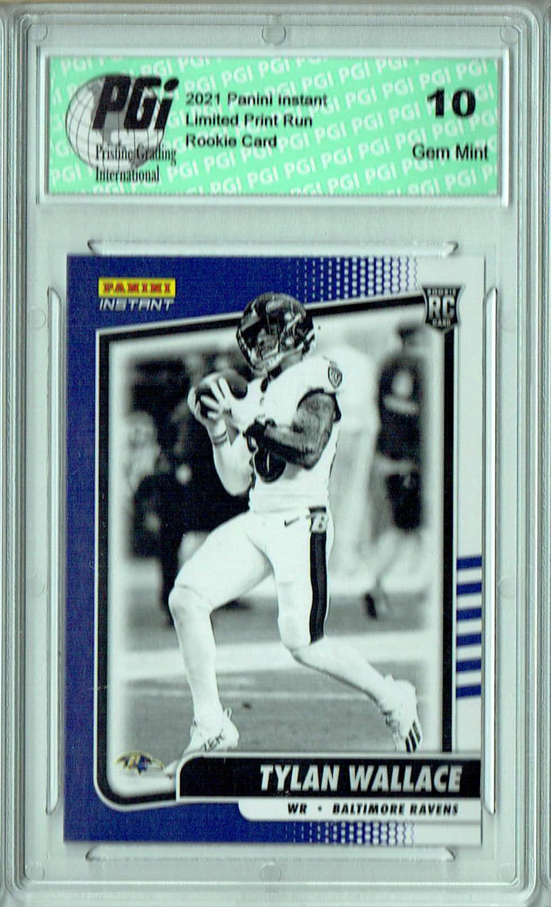 Tylan Wallace 2021 Panini Instant #BW32 Black & White 1/2728 Rookie Card PGI 10