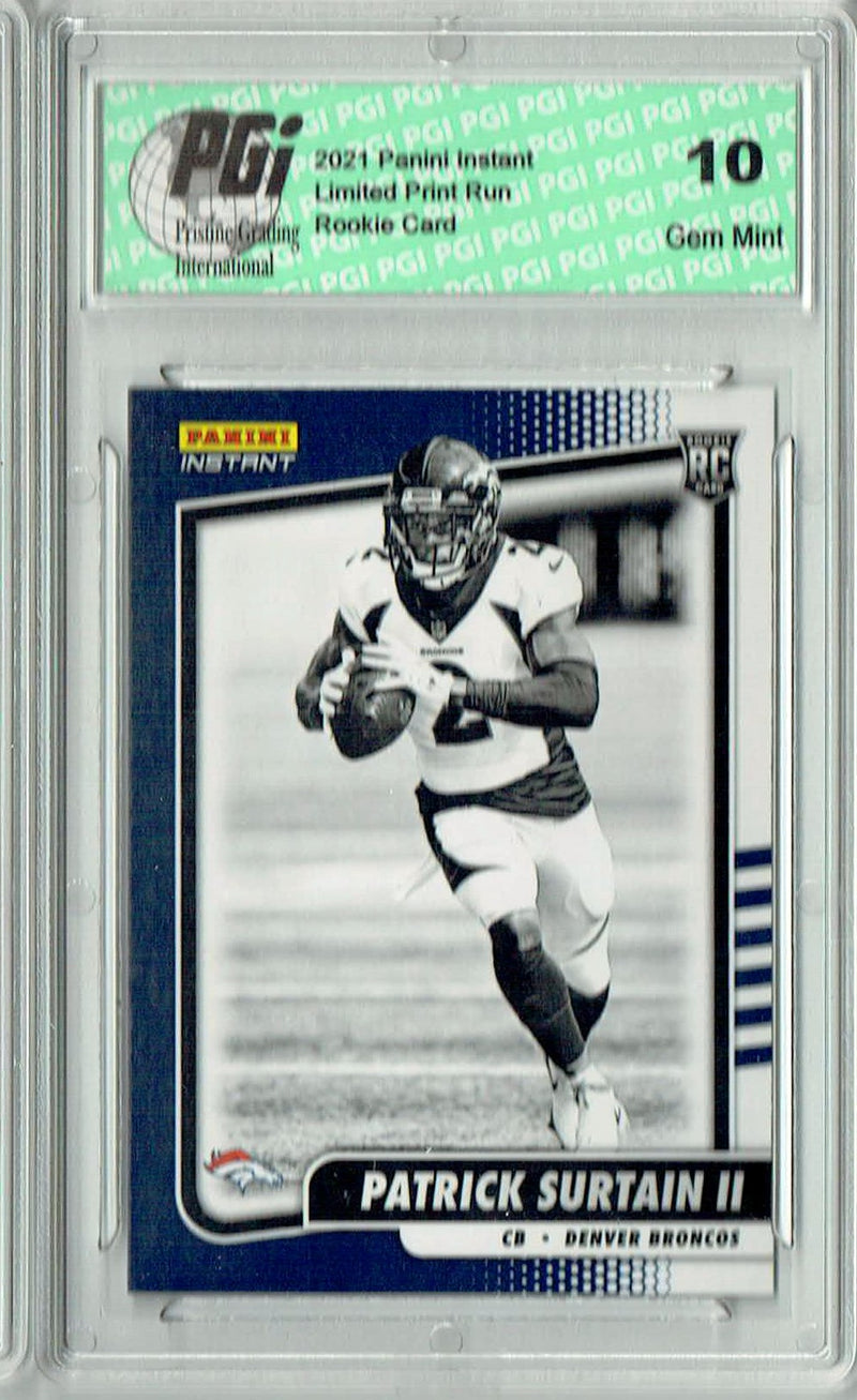 Patrick Surtain II 2021 Panini Instant #BW38 Black & White 1/2728 Rookie Card PGI 10