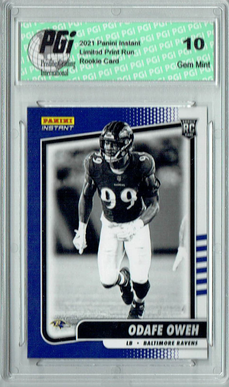 Odafe Oweh 2021 Panini Instant #BW39 Black & White 1/2728 Rookie Card PGI 10
