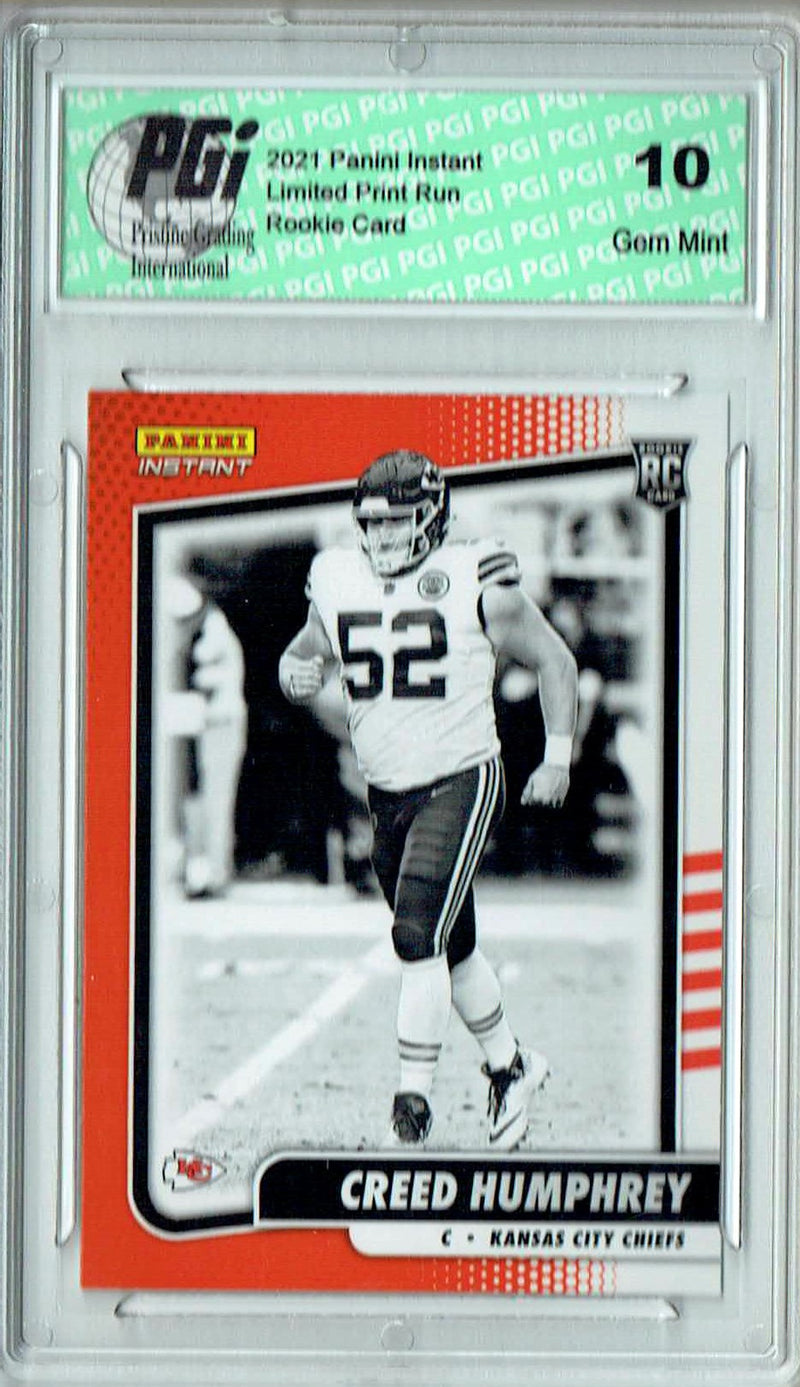 Creed Humphrey 2021 Panini Instant #BW41 Black & White 1/2728 Rookie Card PGI 10