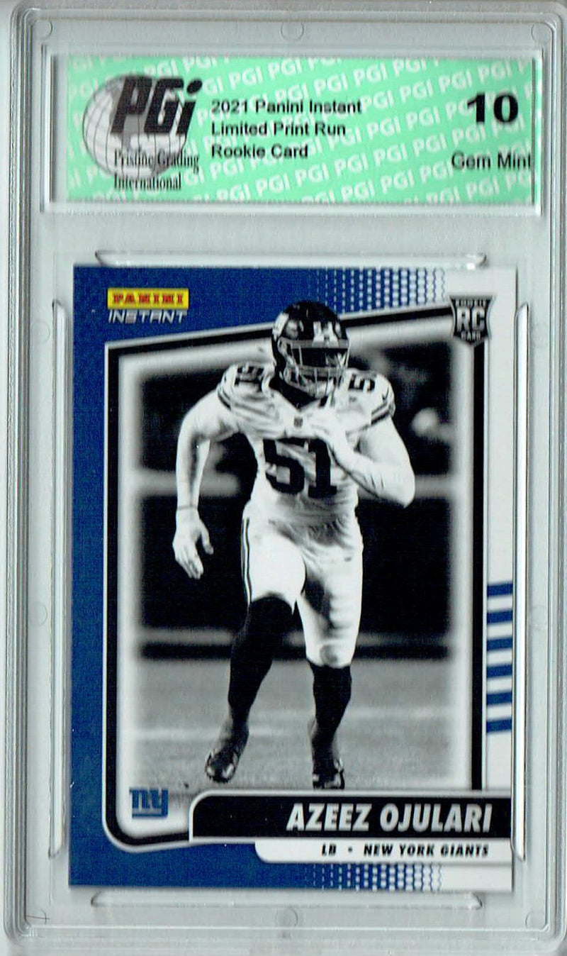 Azeez Ojulari 2021 Panini Instant #BW45 Black & White 1/2728 Rookie Card PGI 10