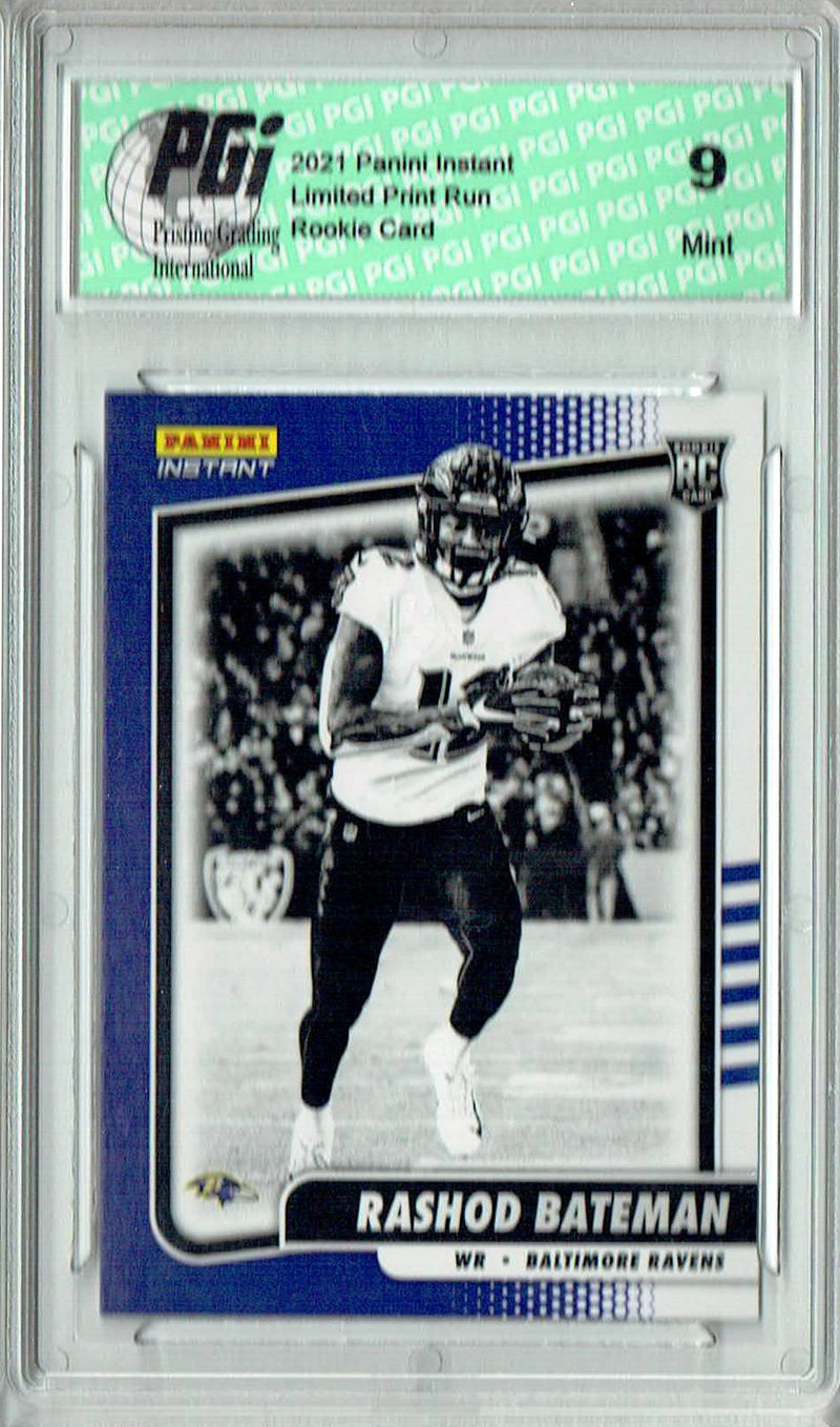 PGI 9 Rashod Bateman 2021 Panini Instant #BW13 Black & White 1/2728 Rookie Card