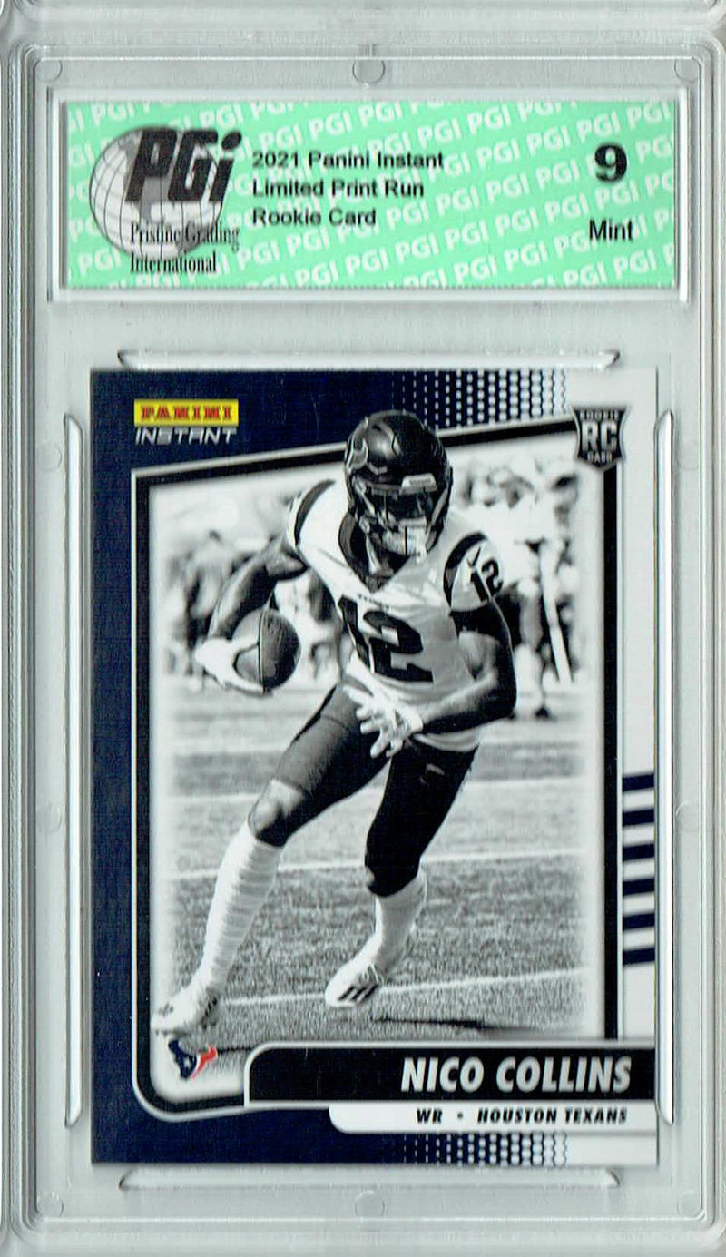 PGI 9 Nico Collins 2021 Panini Instant #BW26 Black & White 1/2728 Rookie Card