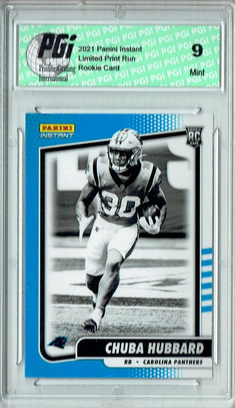 PGI 9 Chuba Hubbard 2021 Panini Instant #BW31 Black & White 1/2728 Rookie Card