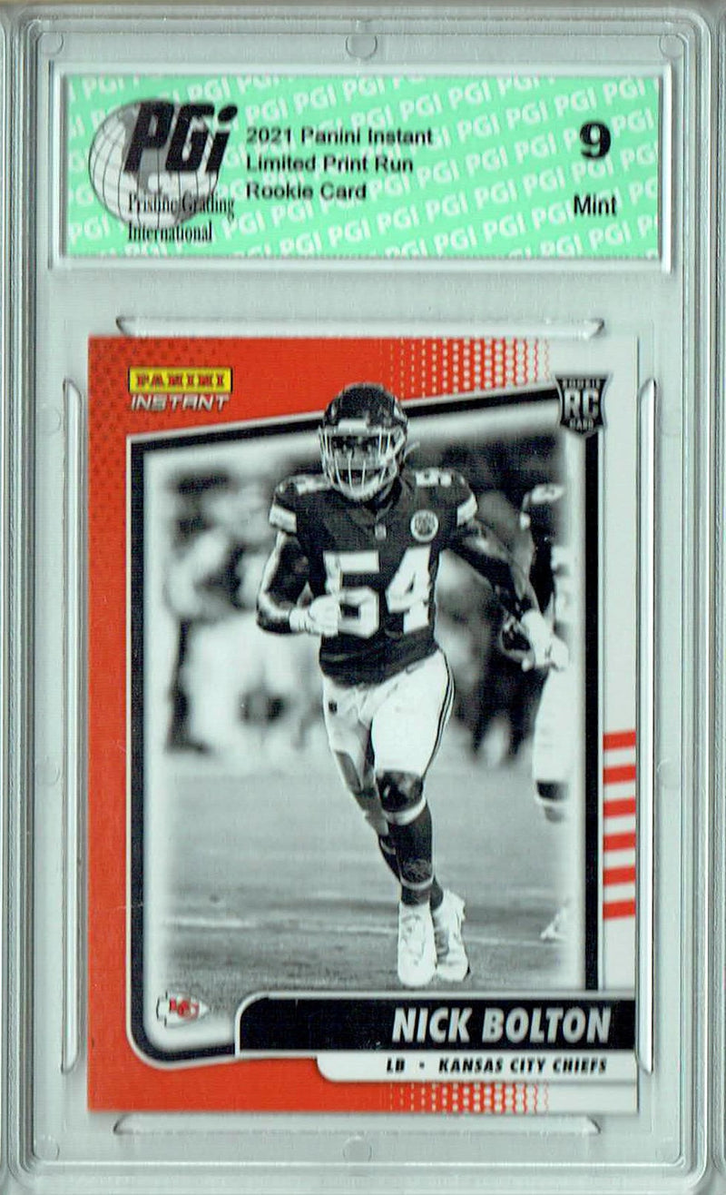 PGI 9 Nick Bolton 2021 Panini Instant #BW42 Black & White 1/2728 Rookie Card