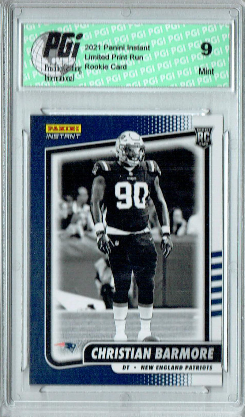 PGI 9 Christian Barmore 2021 Panini Instant #BW43 Black/White 1/2728 Rookie Card