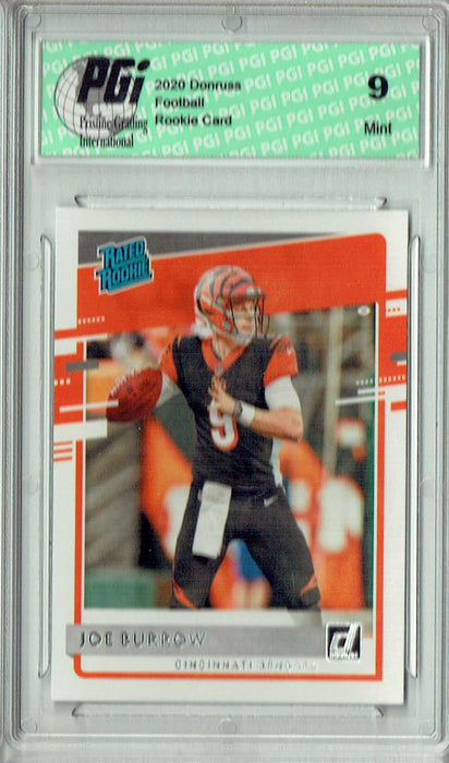 PGI 9 Joe Burrow 2021 Donruss Football #301 Rated Rookie Card