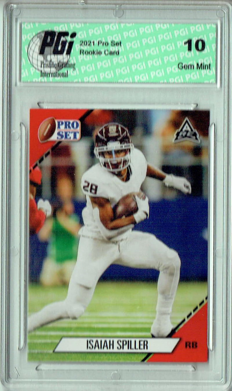 Isiah Spiller 2021 Pro Set #5 NIL Red SP Rookie Card PGI 10