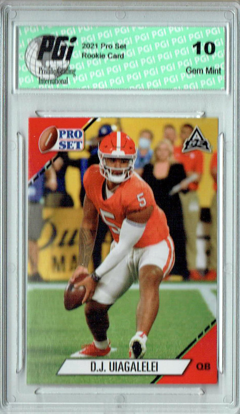 D.J. Uiagalelei 2021 Pro Set #4 NIL Red SP Rookie Card PGI 10