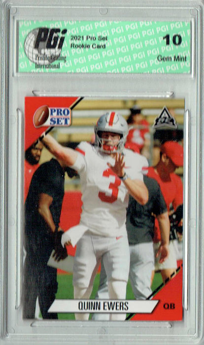 Quinn Ewers 2021 Pro Set #9 NIL Red SP Rookie Card PGI 10