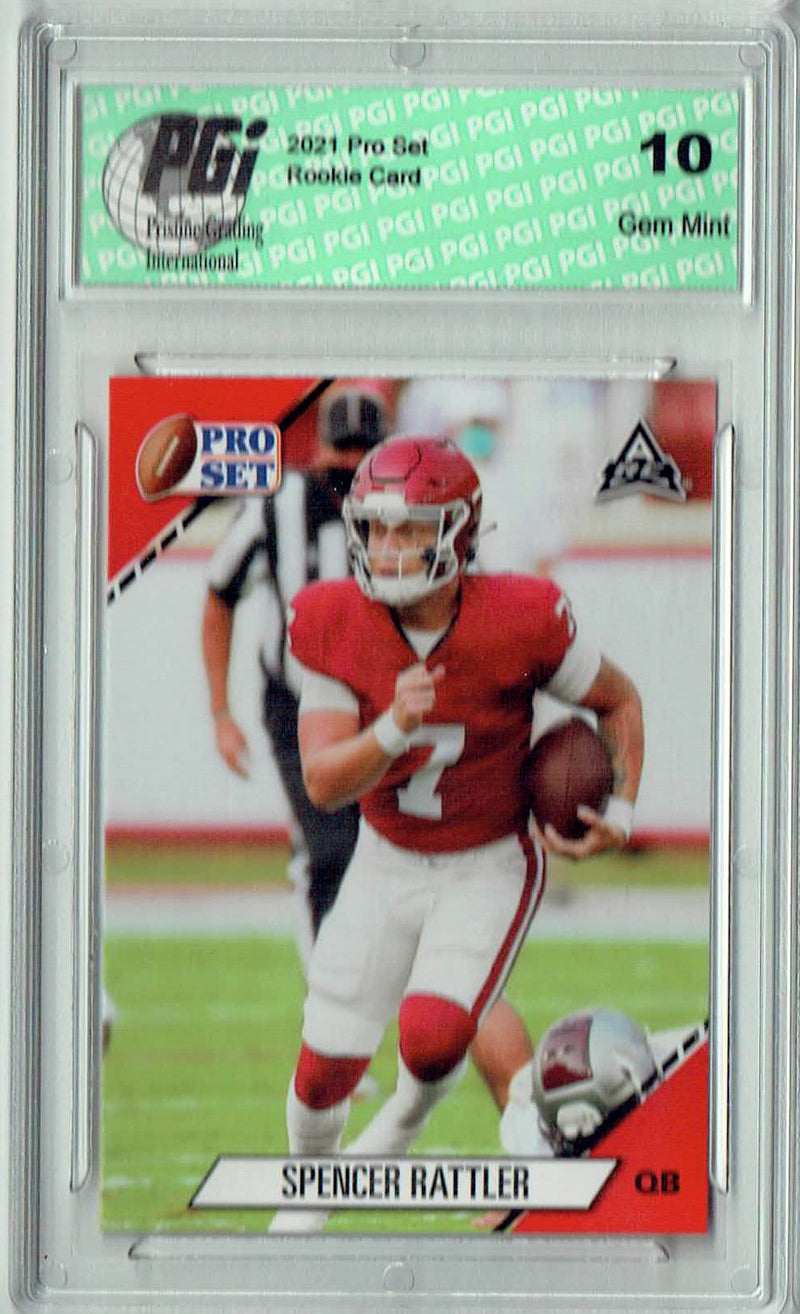 Spencer Rattler 2021 Pro Set #10 NIL Red SP Rookie Card PGI 10