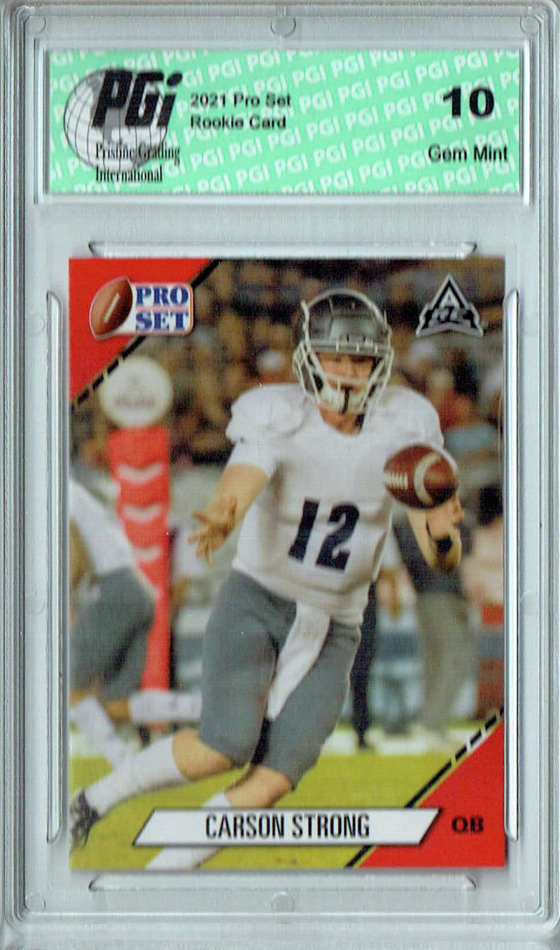 Carson Strong 2021 Pro Set #3 NIL Red SP Rookie Card PGI 10