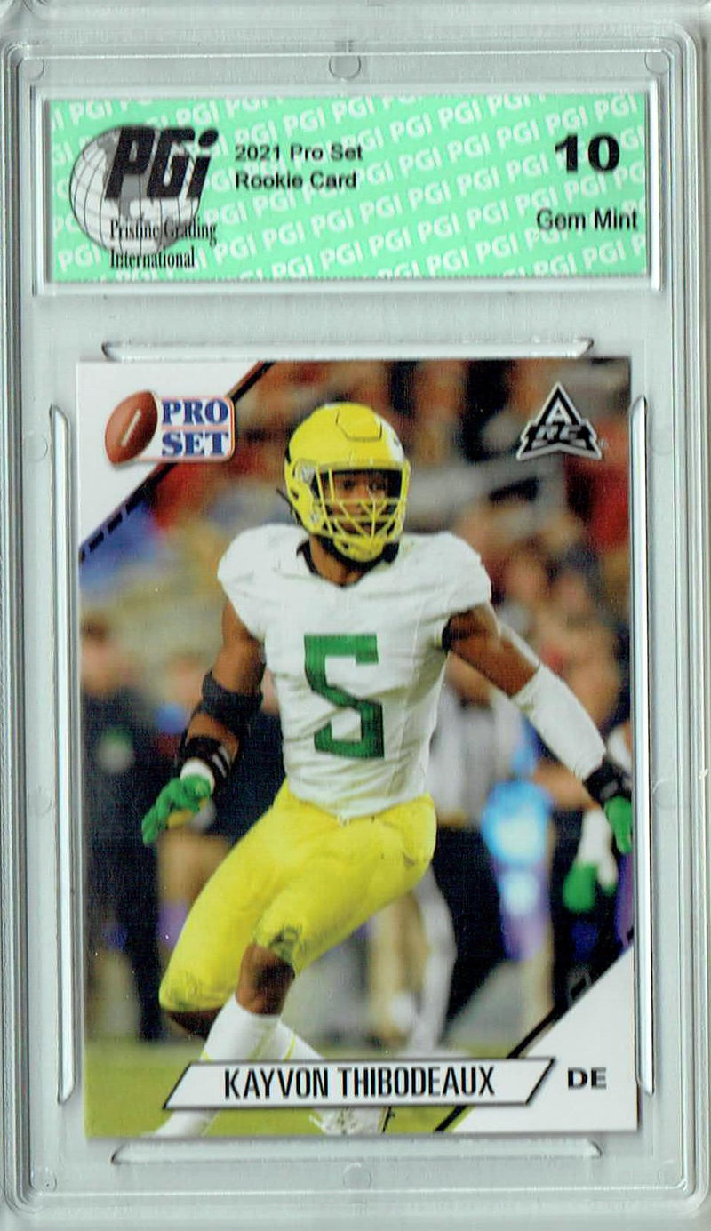 Kayvon Thibodeaux 2021 Pro Set #6 NIL Oregon Ducks Rookie Card PGI 10