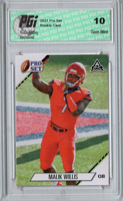 Malik Willis 2021 Pro Set #7 NIL Liberty Flames Rookie Card PGI 10