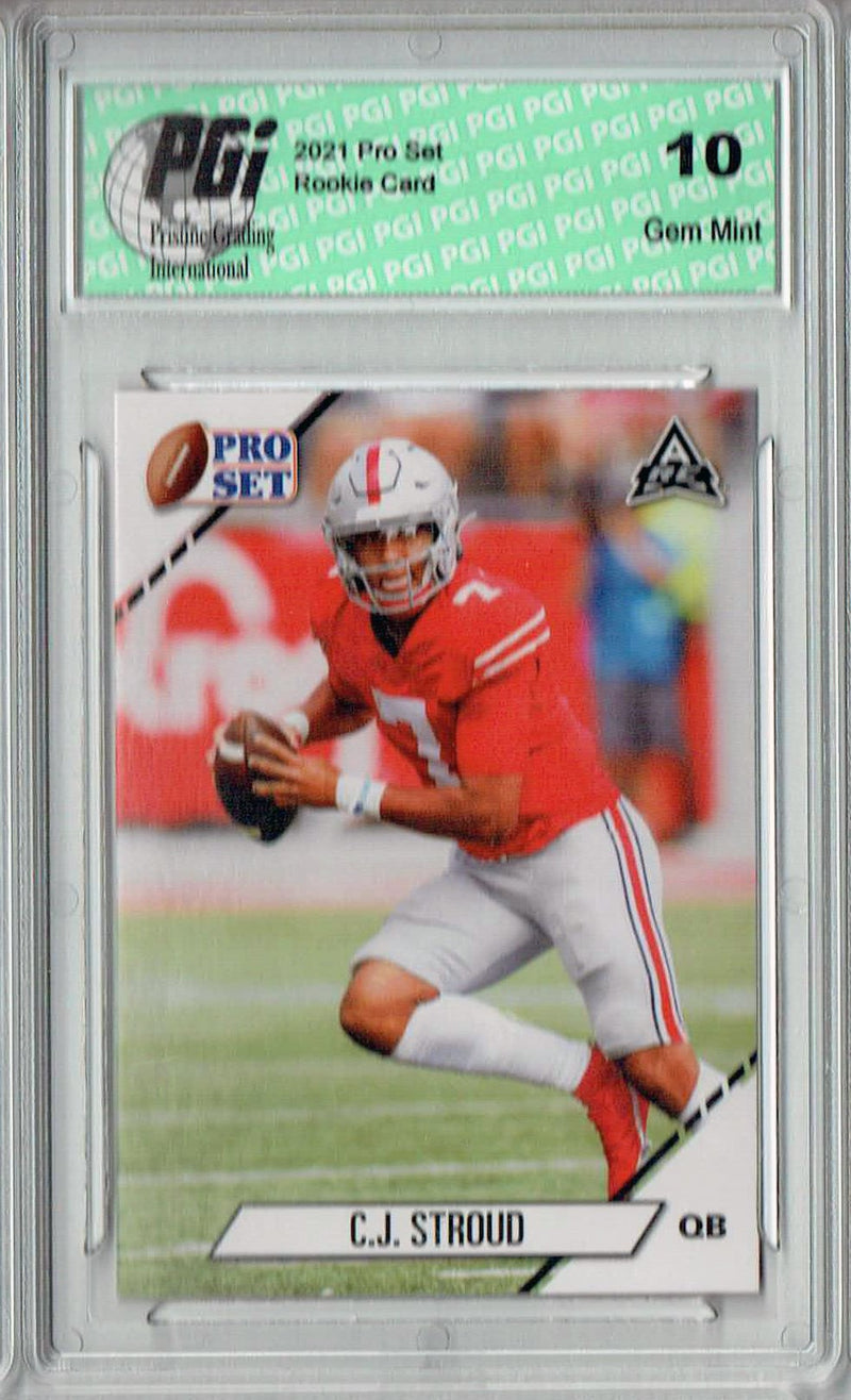 C.J. Stroud 2021 Pro Set #2 NIL Ohio State Buckeyes Rookie Card PGI 10