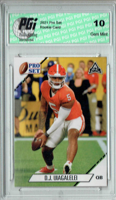 D.J. Uiagalelei 2021 Pro Set #4 NIL Clemson Rookie Card PGI 10