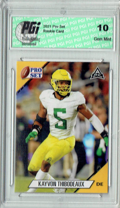 Kayvon Thibodeaux 2021 Pro Set #6 NIL Gold SP Rookie Card PGI 10