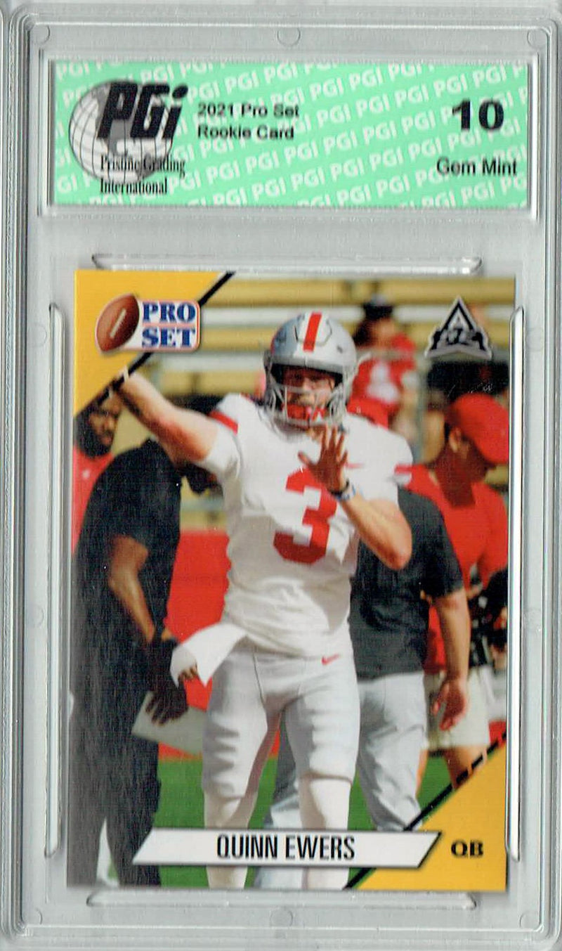Quinn Ewers 2021 Pro Set #9 NIL Gold SP Rookie Card PGI 10