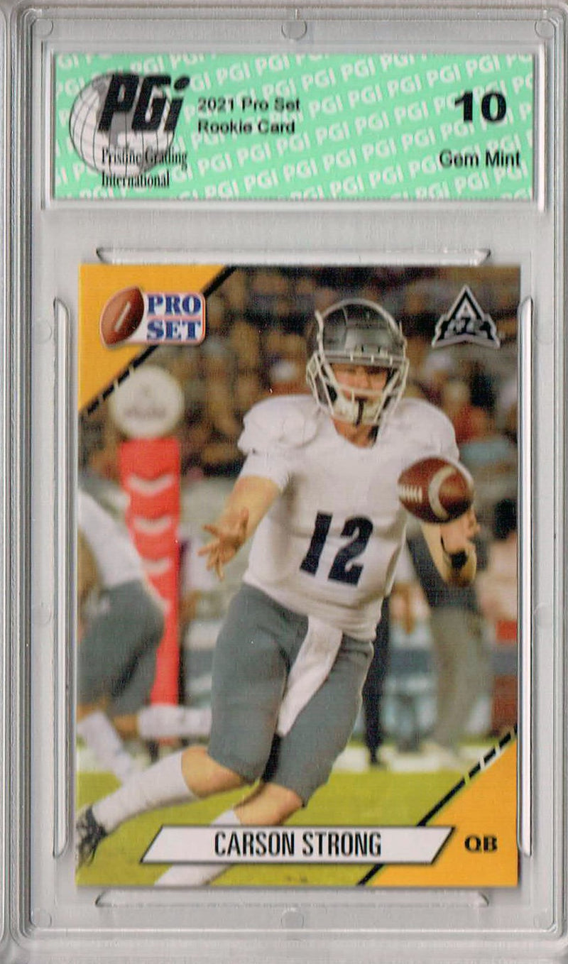 Carson Strong 2021 Pro Set #3 NIL Gold SP Rookie Card PGI 10